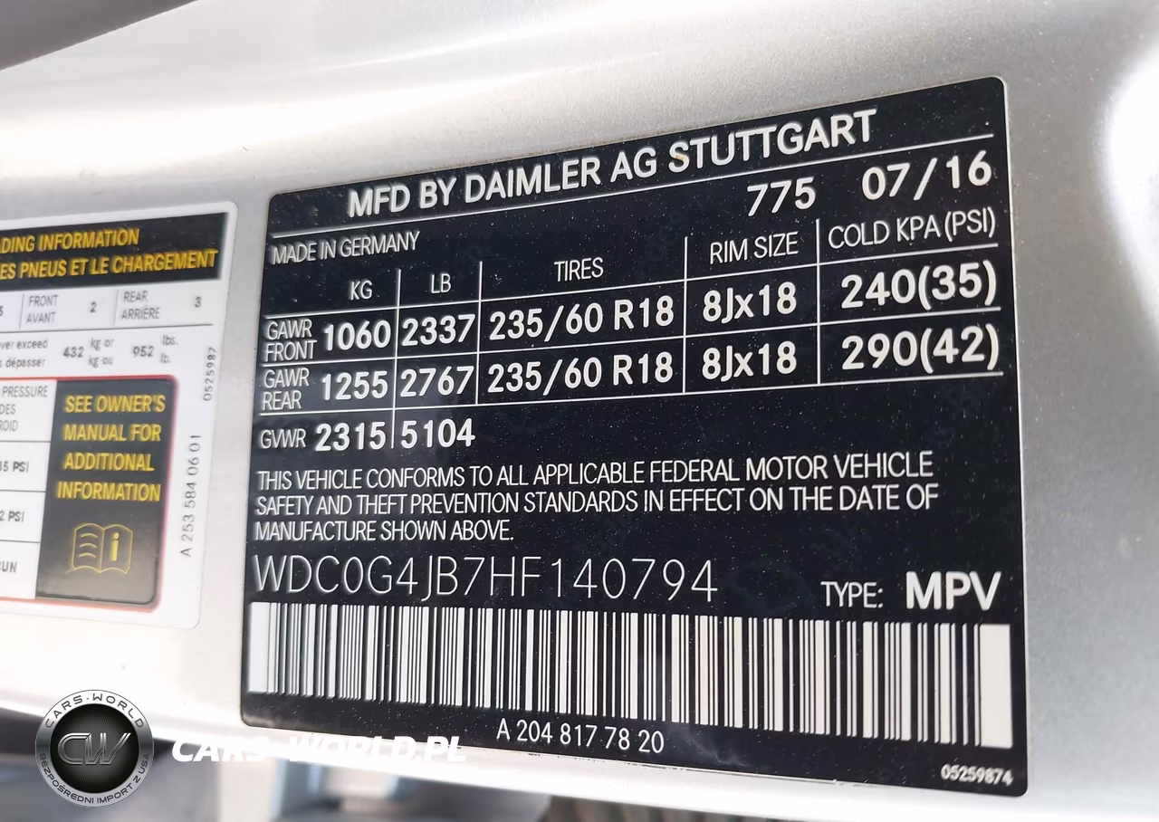 2017 Mercedes-Benz Glc 300 VIN:WDC0G4JB7HF140794 - 9