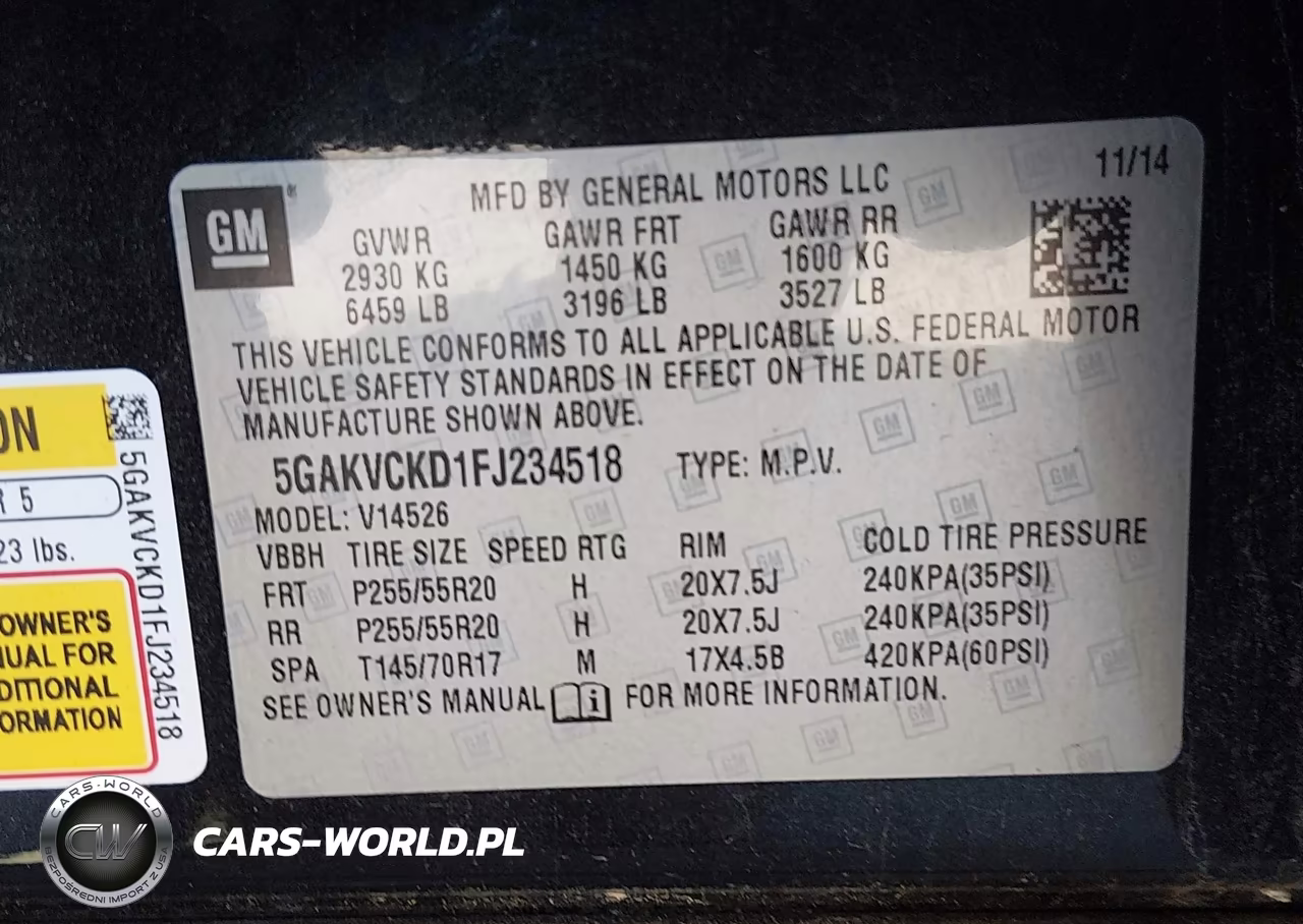 2015 Buick Enclave Premium VIN:5GAKVCKD1FJ234518 - 9
