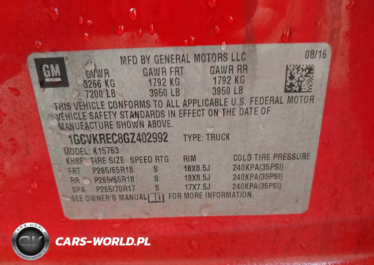 2016 Chevrolet Silverado 1500 2Lt VIN:1GCVKREC8GZ402992 - 9