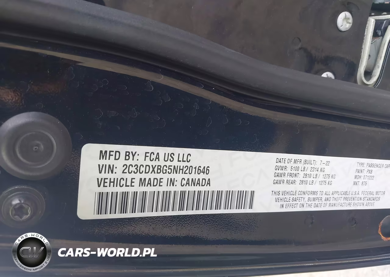 2022 Dodge Charger Sxt Rwd VIN:2C3CDXBG5NH201646 - 9