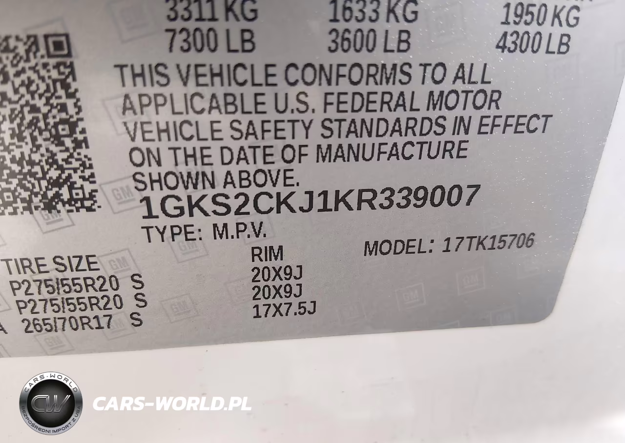 2019 GMC Yukon Denali VIN:1GKS2CKJ1KR339007 - 9