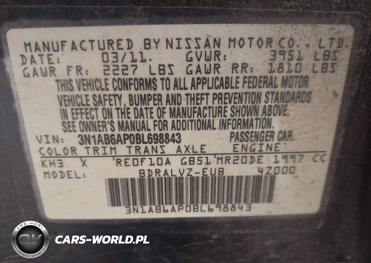 2011 Nissan Sentra 2.0Sl VIN:3N1AB6AP0BL698843 - 9