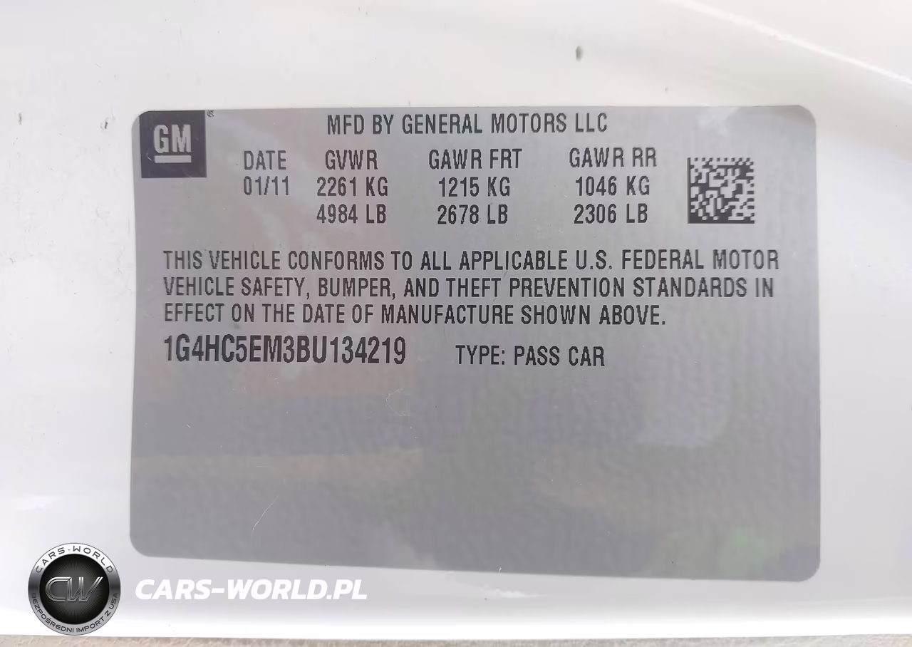 2011 Buick Lucerne Cxl VIN:1G4HC5EM3BU134219 - 9