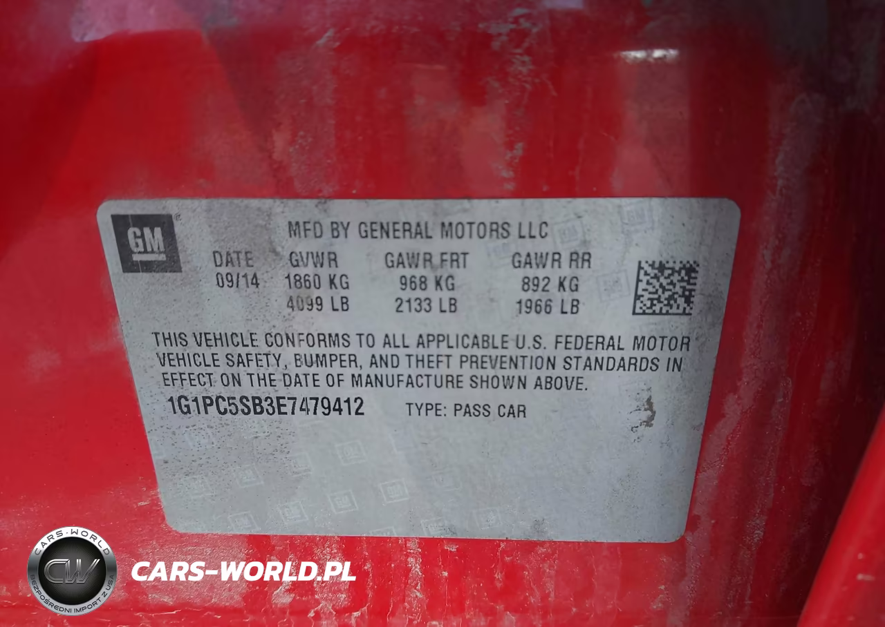 2014 Chevrolet Cruze 1Lt Auto VIN:1G1PC5SB3E7479412 - 9