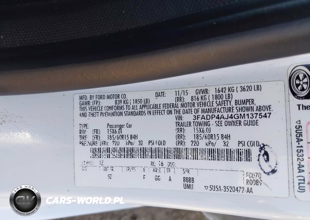 2016 Ford Fiesta S VIN:3FADP4AJ4GM137547 - 9