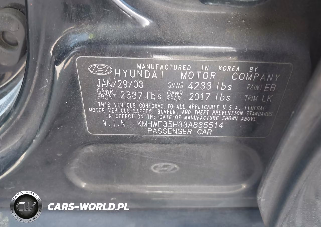 2003 Hyundai Sonata Gls-Lx VIN:KMHWF35H33A835514 - 9