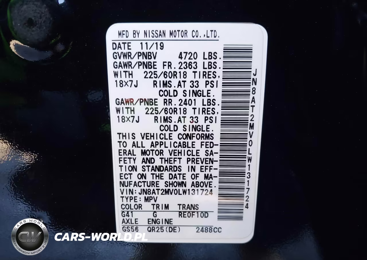 2020 Nissan Rogue Sv Intelligent Awd VIN:JN8AT2MV0LW131724 - 9