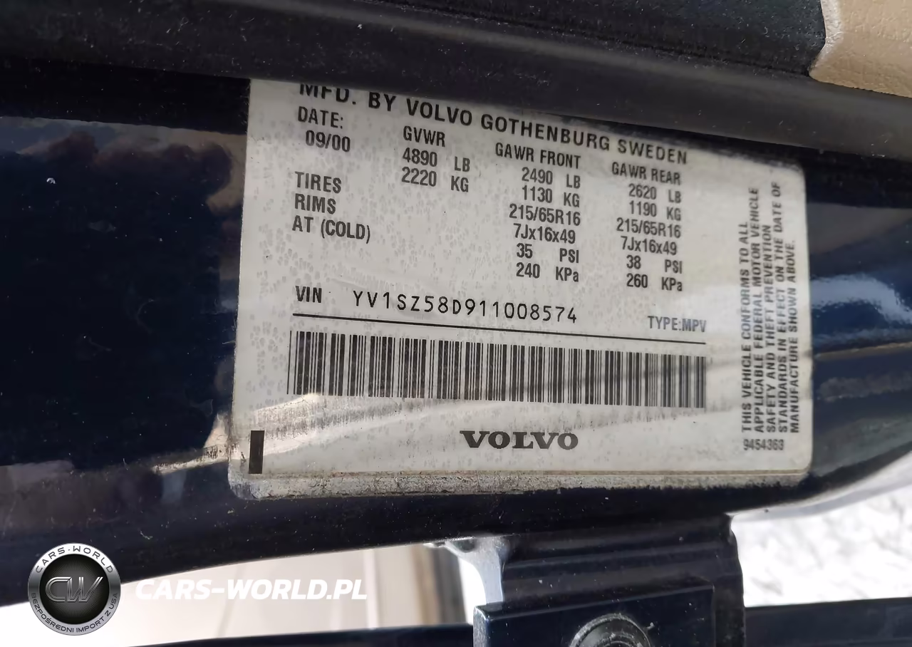 2001 Volvo V70 Xc VIN:YV1SZ58D911008574 - 9