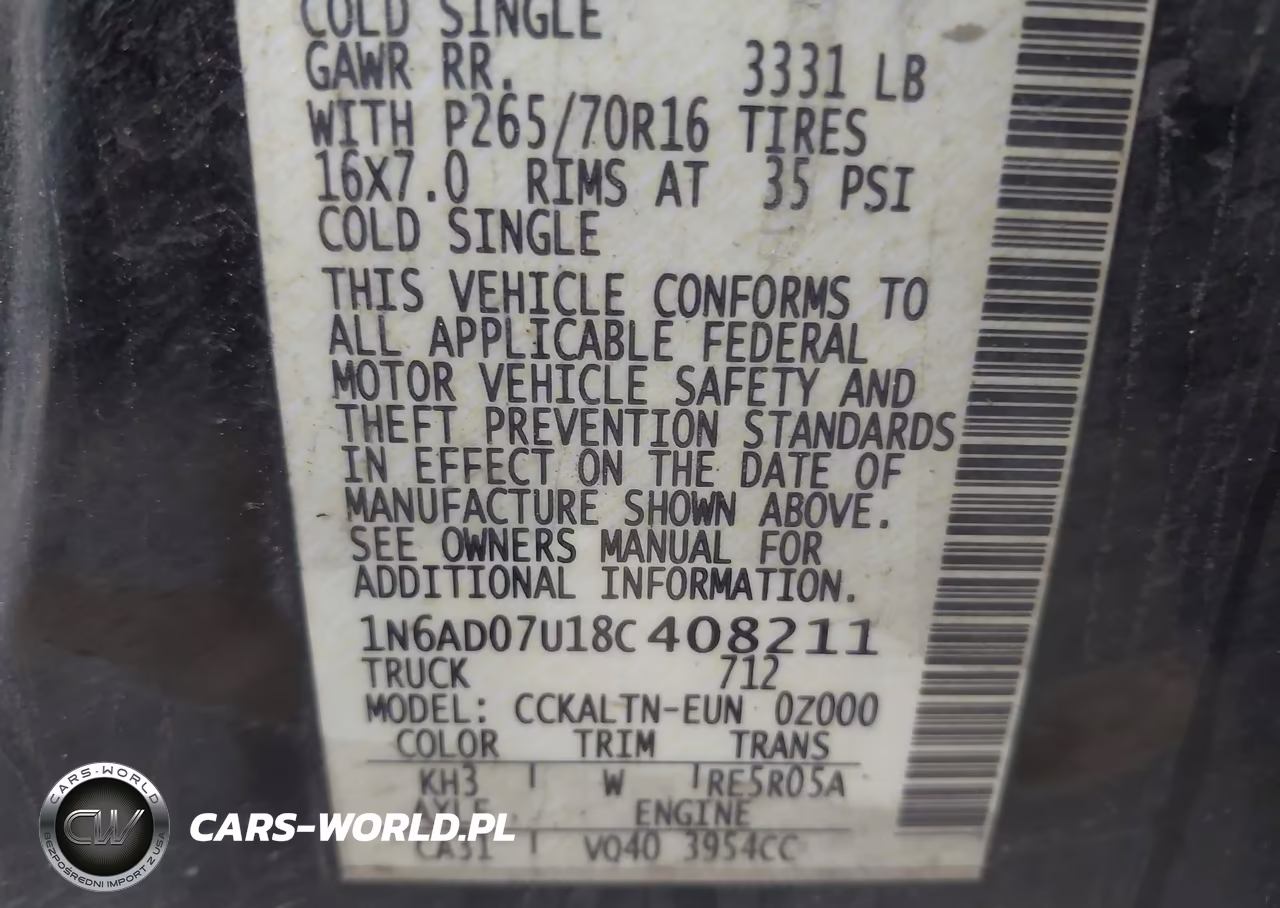 2008 Nissan Frontier Se VIN:1N6AD07U18C408211 - 9