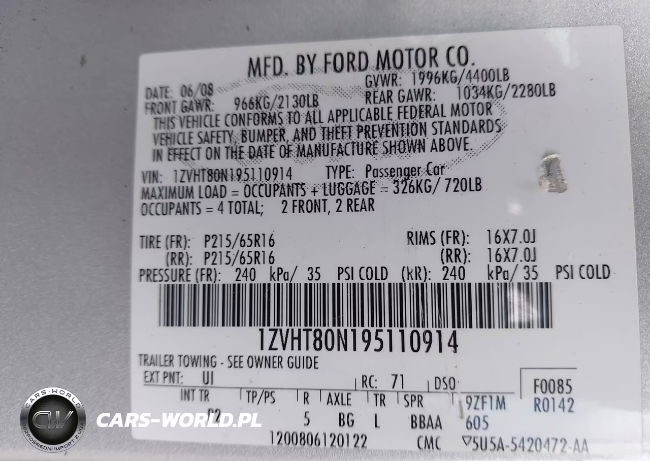 2009 Ford Mustang V6-V6 Premium VIN:1ZVHT80N195110914 - 9