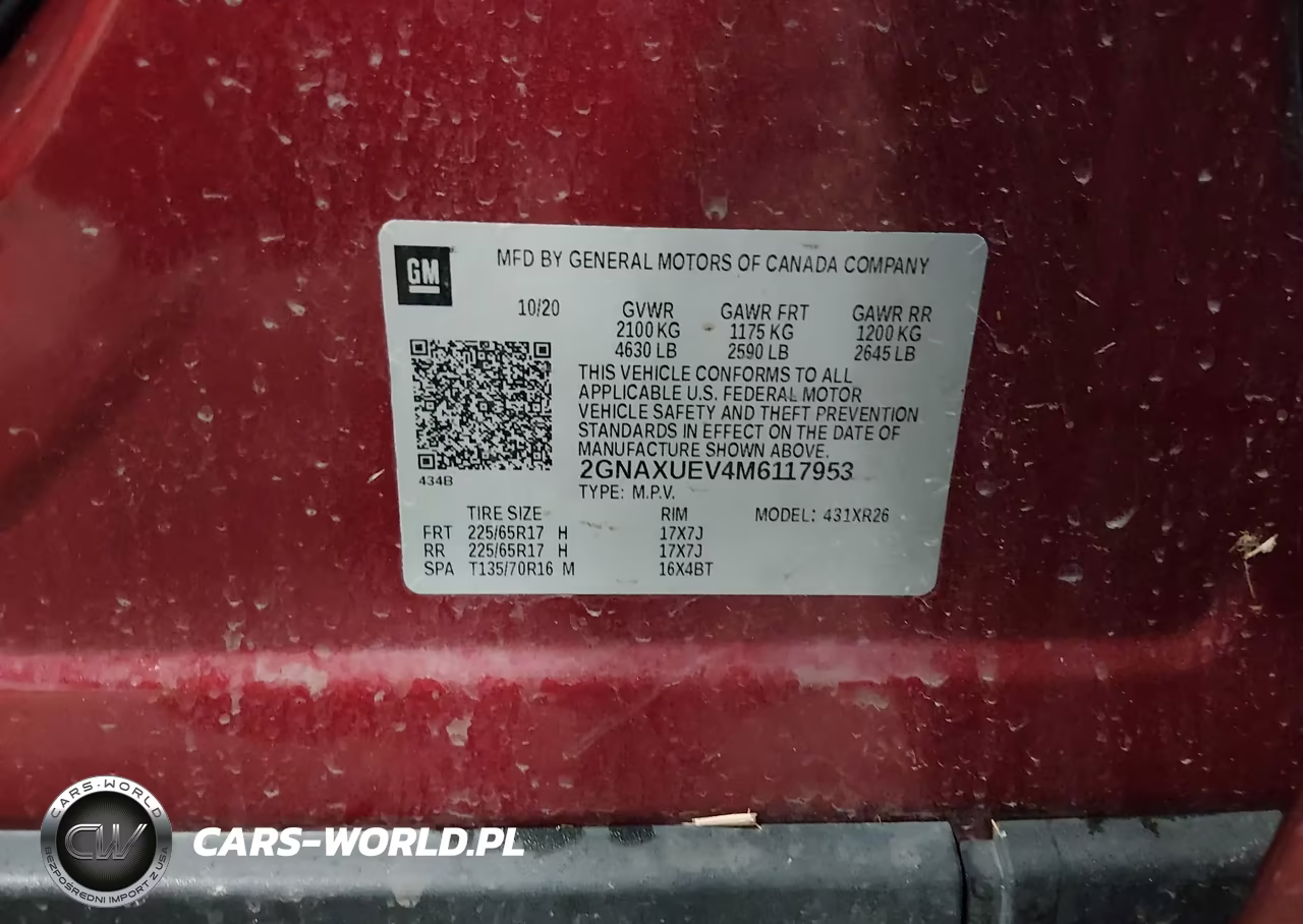 2021 Chevrolet Equinox Awd Lt VIN:2GNAXUEV4M6117953 - 9