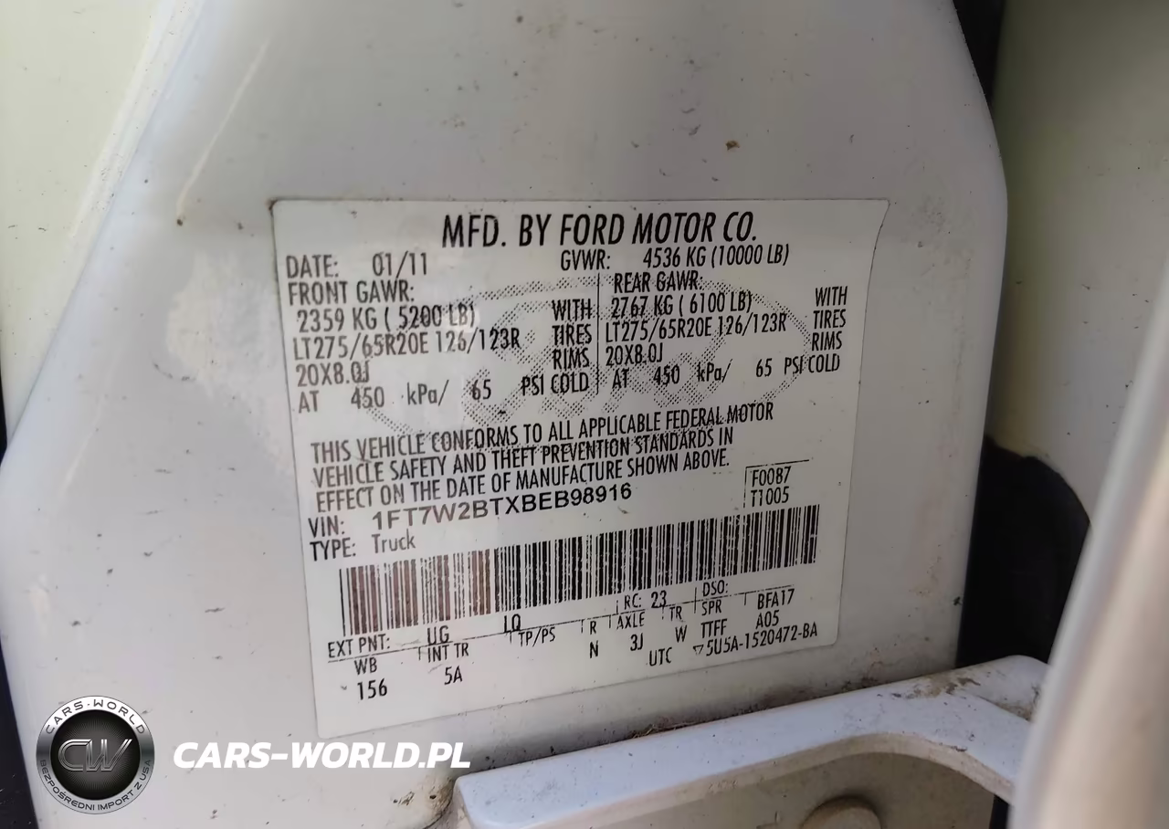2011 Ford F-250 Lariat VIN:1FT7W2BTXBEB98916 - 9