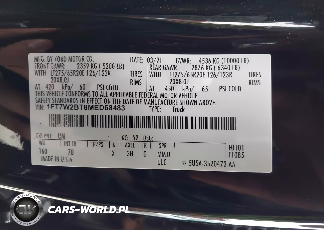2021 Ford F-250 Platinum VIN:1FT7W2BT8MED68483 - 9