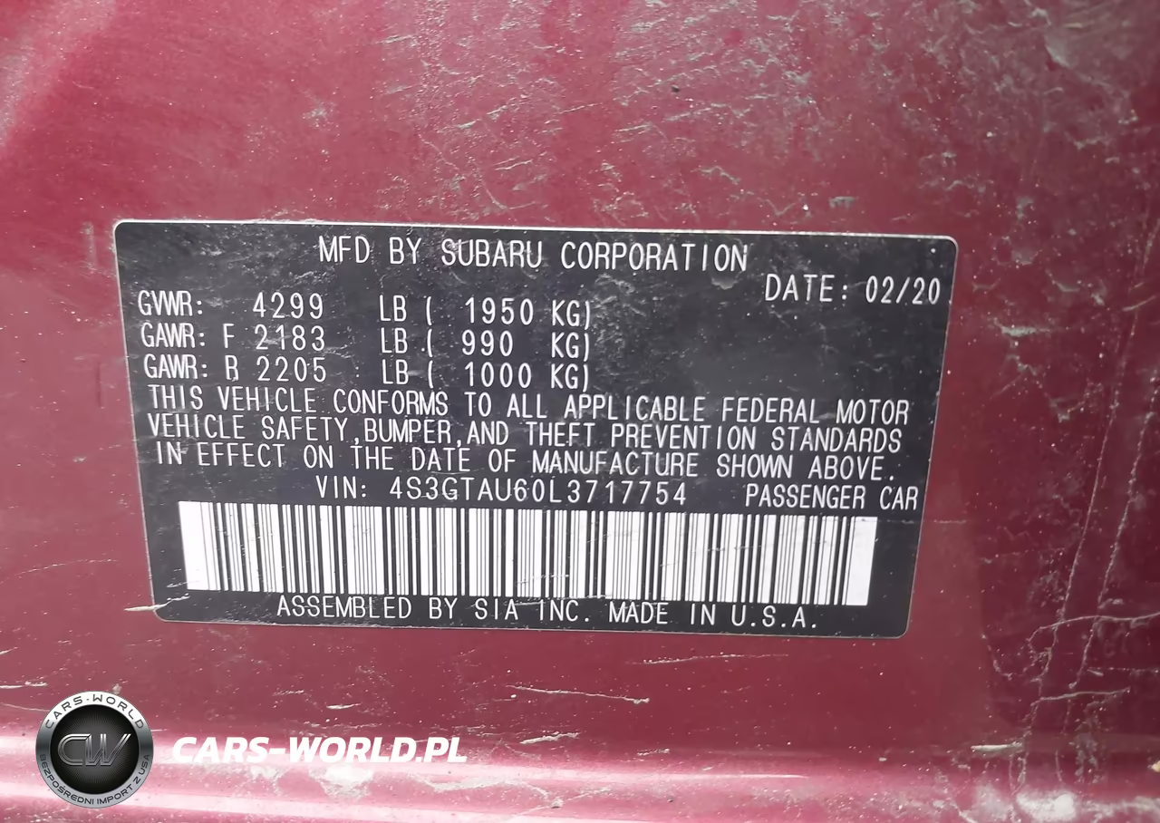 2020 Subaru Impreza Limited 5-Door VIN:4S3GTAU60L3717754 - 9
