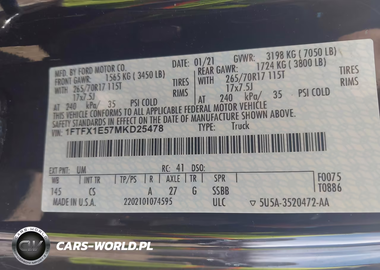 2021 Ford F-150 Xl VIN:1FTFX1E57MKD25478 - 9