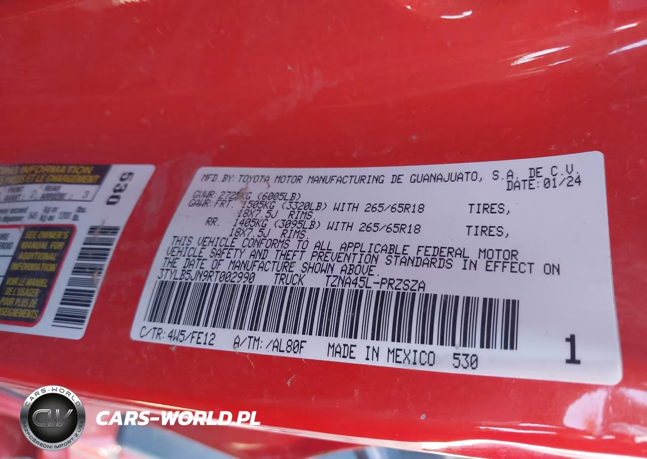 2024 Toyota Tacoma Trd Sport VIN:3TYLB5JN9RT002990 - 9
