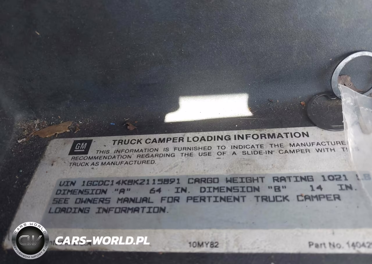 1989 Chevrolet Gmt-400 C1500 VIN:1GCDC14K8KZ115891 - 9