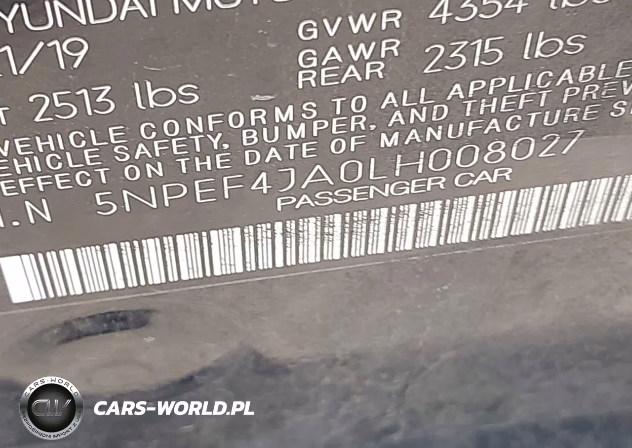 2020 Hyundai Sonata Sel VIN:5NPEF4JA0LH008027 - 9