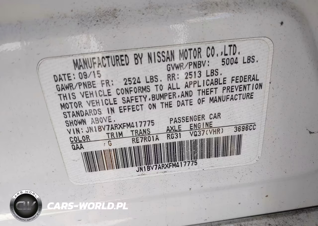 2015 Infiniti Q50 VIN:JN1BV7ARXFM417775 - 9