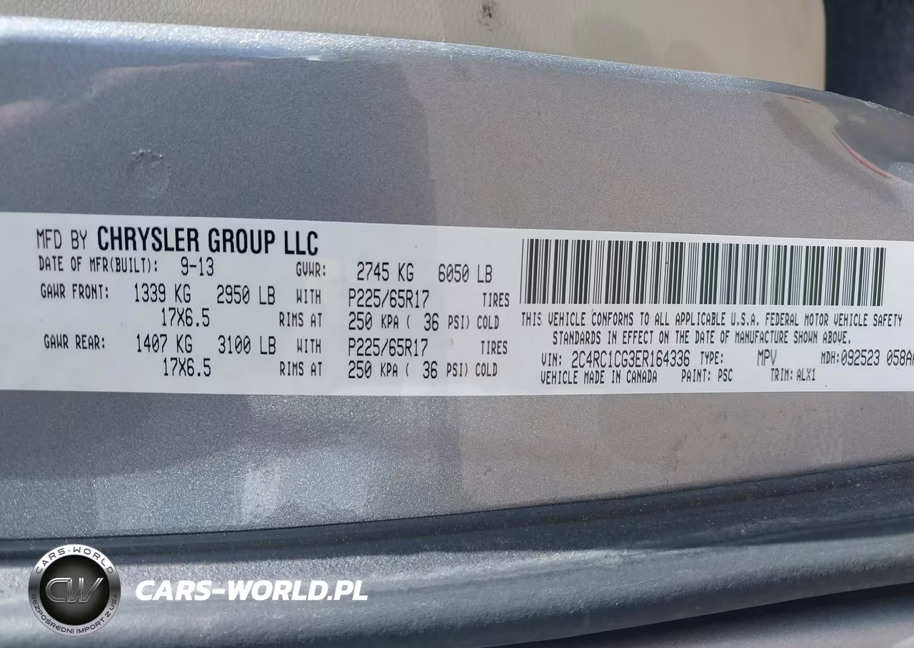 2014 Chrysler Town & Country Touring-L VIN:2C4RC1CG3ER164336 - 9