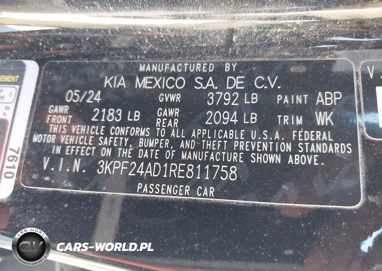 2024 Kia Forte Lxs VIN:3KPF24AD1RE811758 - 9