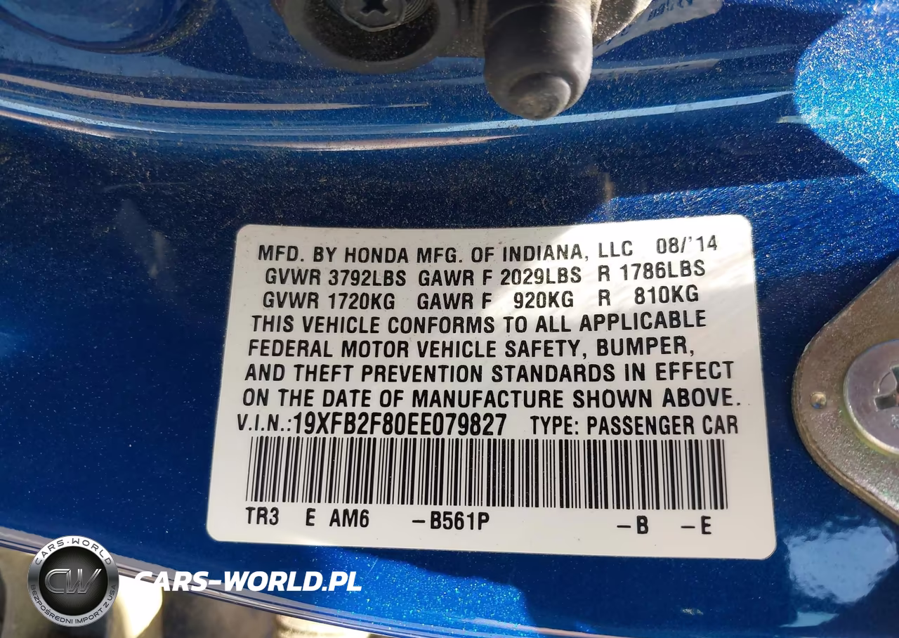 2014 Honda Civic Ex VIN:19XFB2F80EE079827 - 9