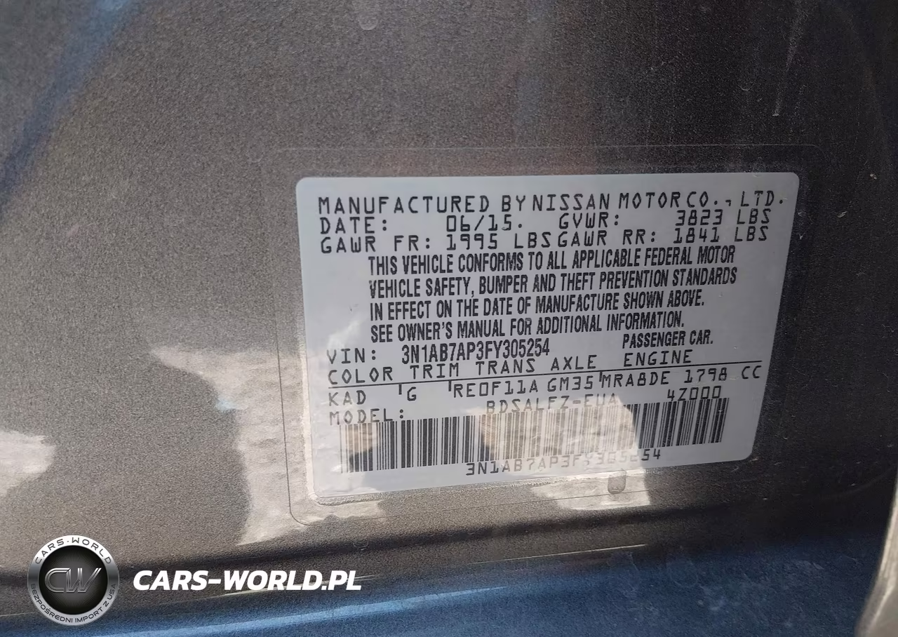 2015 Nissan Sentra Fe+ S VIN:3N1AB7AP3FY305254 - 9