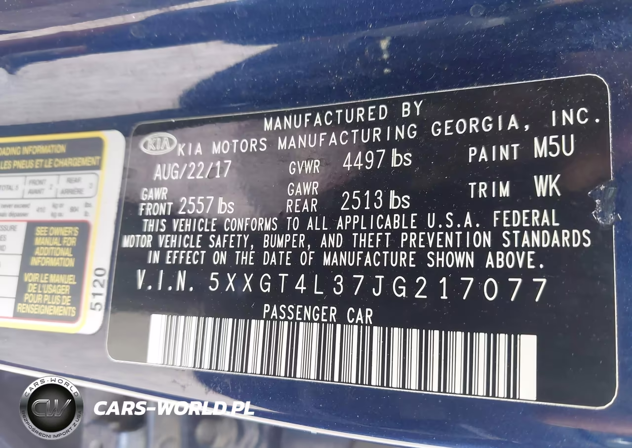 2018 Kia Optima Lx VIN:5XXGT4L37JG217077 - 9