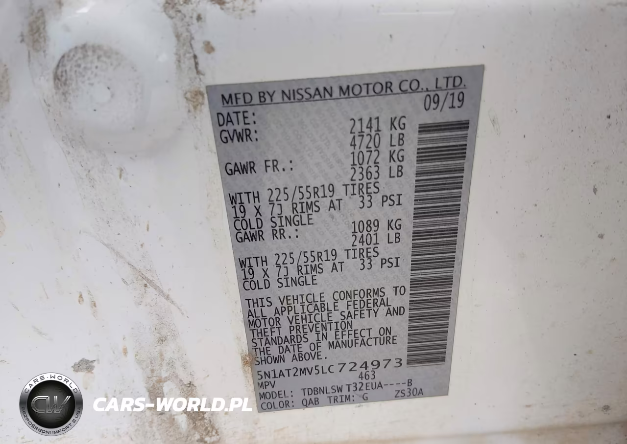 2020 Nissan Rogue Sl Intelligent Awd VIN:5N1AT2MV5LC724973 - 9