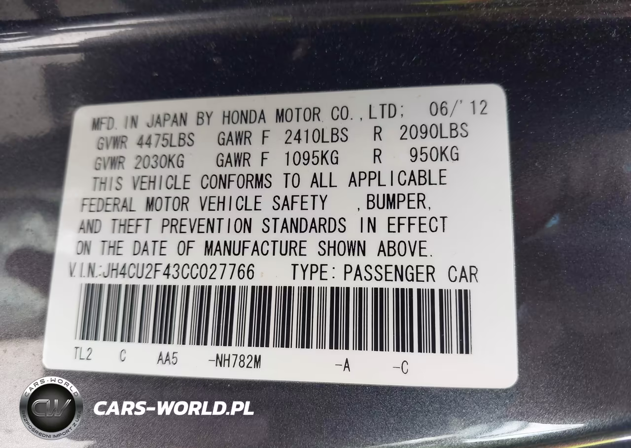 2012 Acura Tsx 2.4 VIN:JH4CU2F43CC027766 - 9