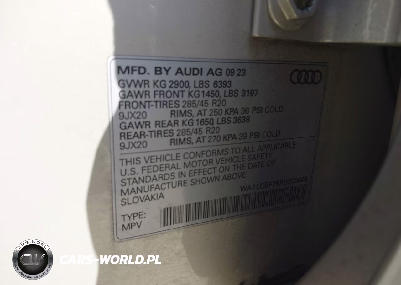 2024 Audi Q7 Premium Plus 45 Tfsi Quattro Tiptronic VIN:WA1LCBF75RD003609 - 9