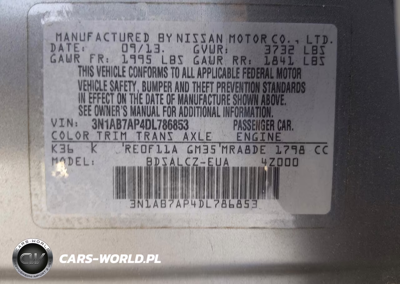 2013 Nissan Sentra S VIN:3N1AB7AP4DL786853 - 9