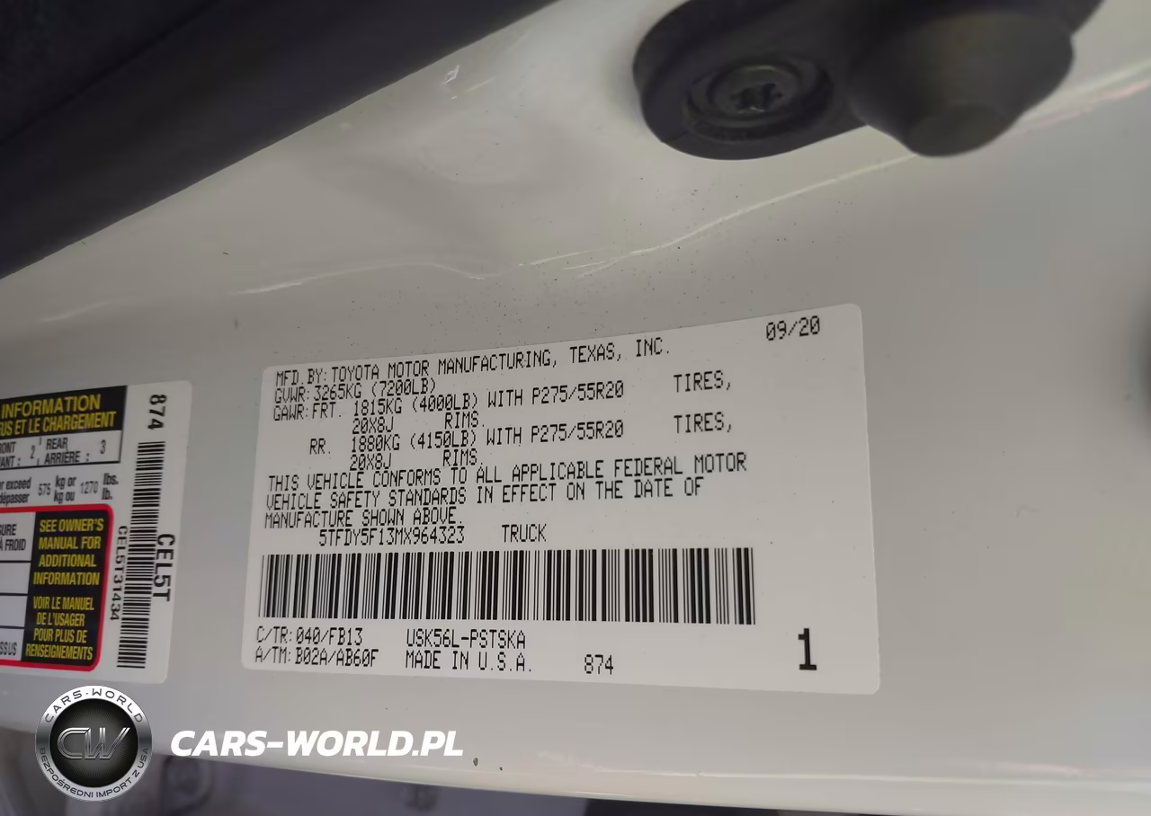 2021 Toyota Tundra Sr5 VIN:5TFDY5F13MX964323 - 9