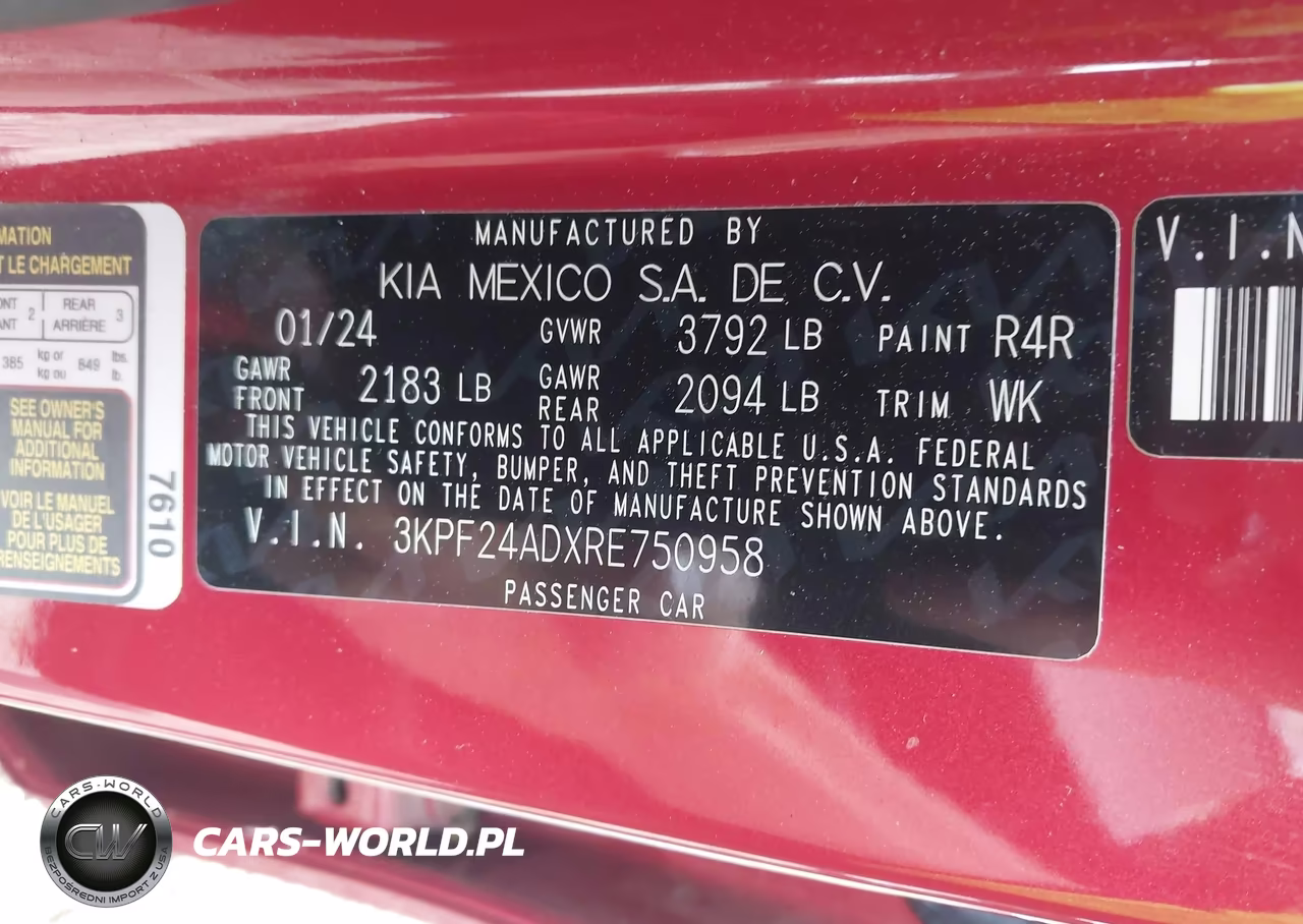 2024 Kia Forte Lxs VIN:3KPF24ADXRE750958 - 9