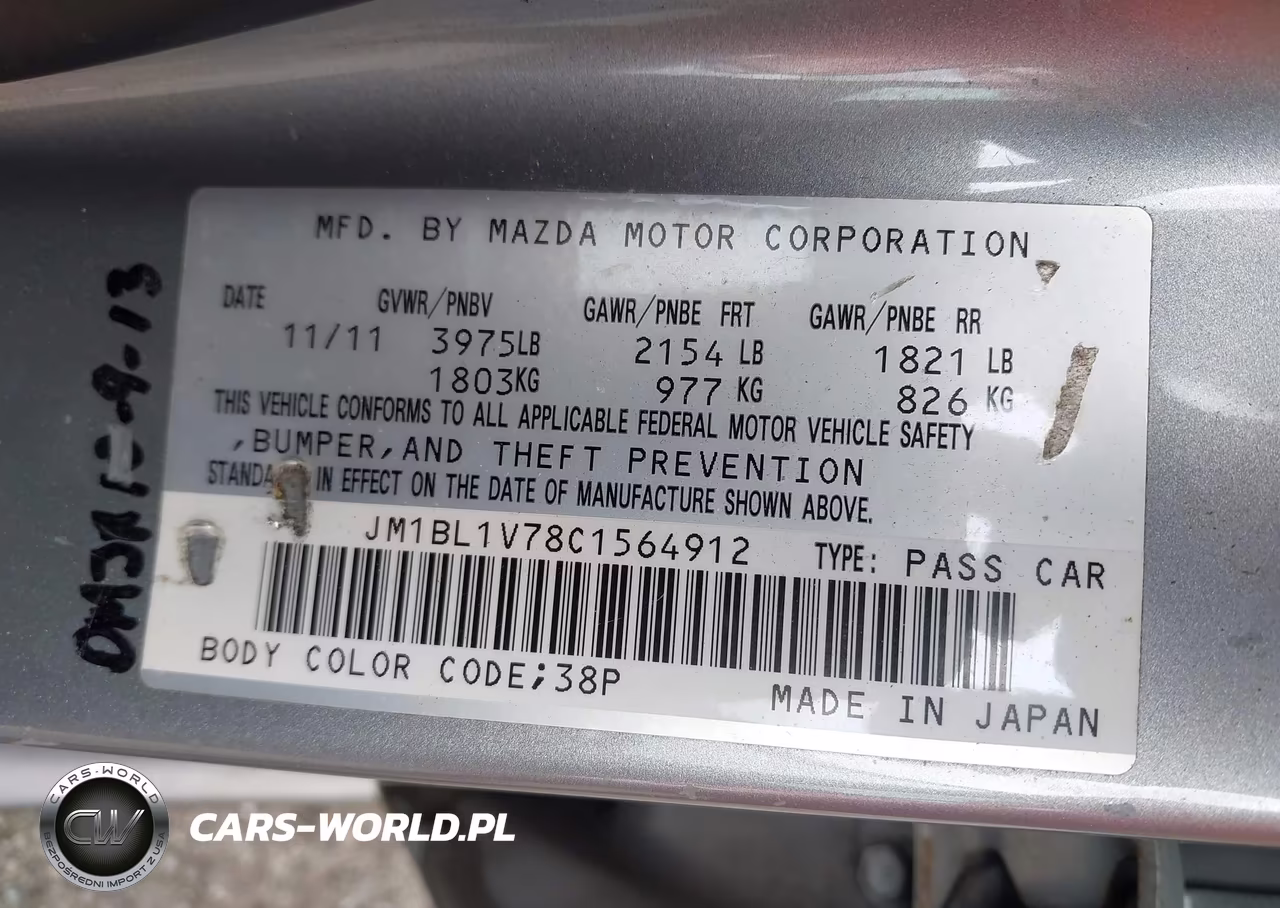2012 Mazda Mazda3 I Touring VIN:JM1BL1V78C1564912 - 9
