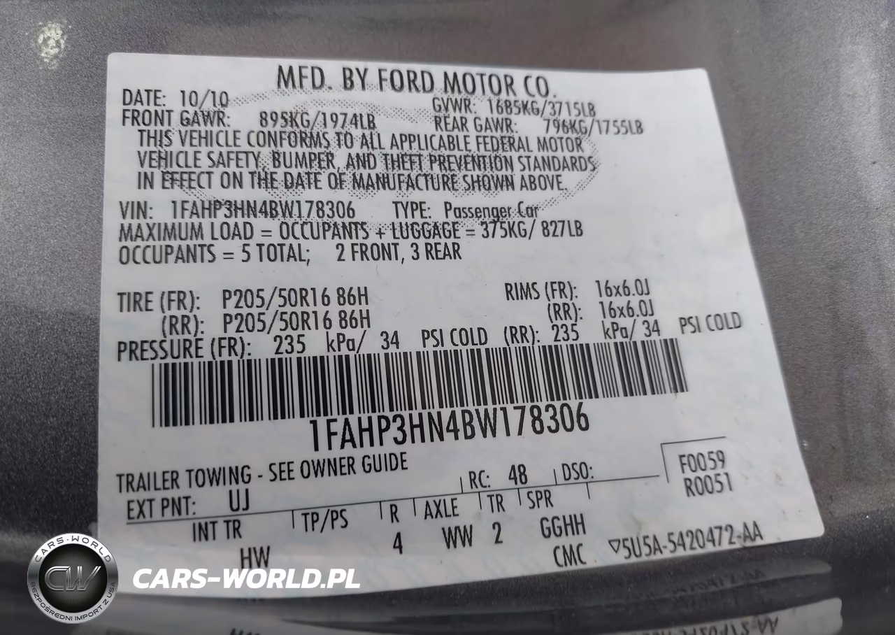 2011 Ford Focus Sel VIN:1FAHP3HN4BW178306 - 9