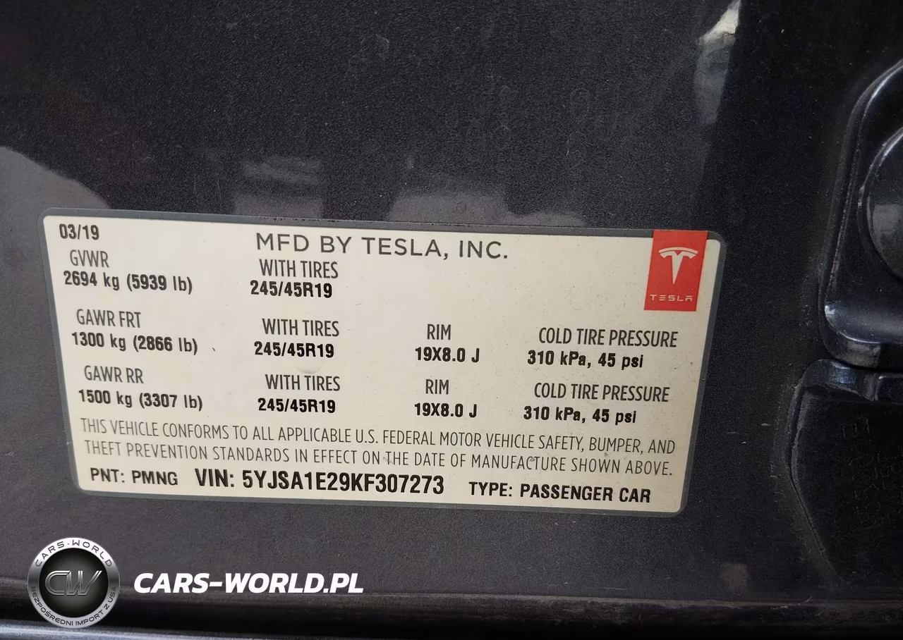 2019 Tesla Model S 100D-75D-Long Range-Standard Range VIN:5YJSA1E29KF307273 - 9