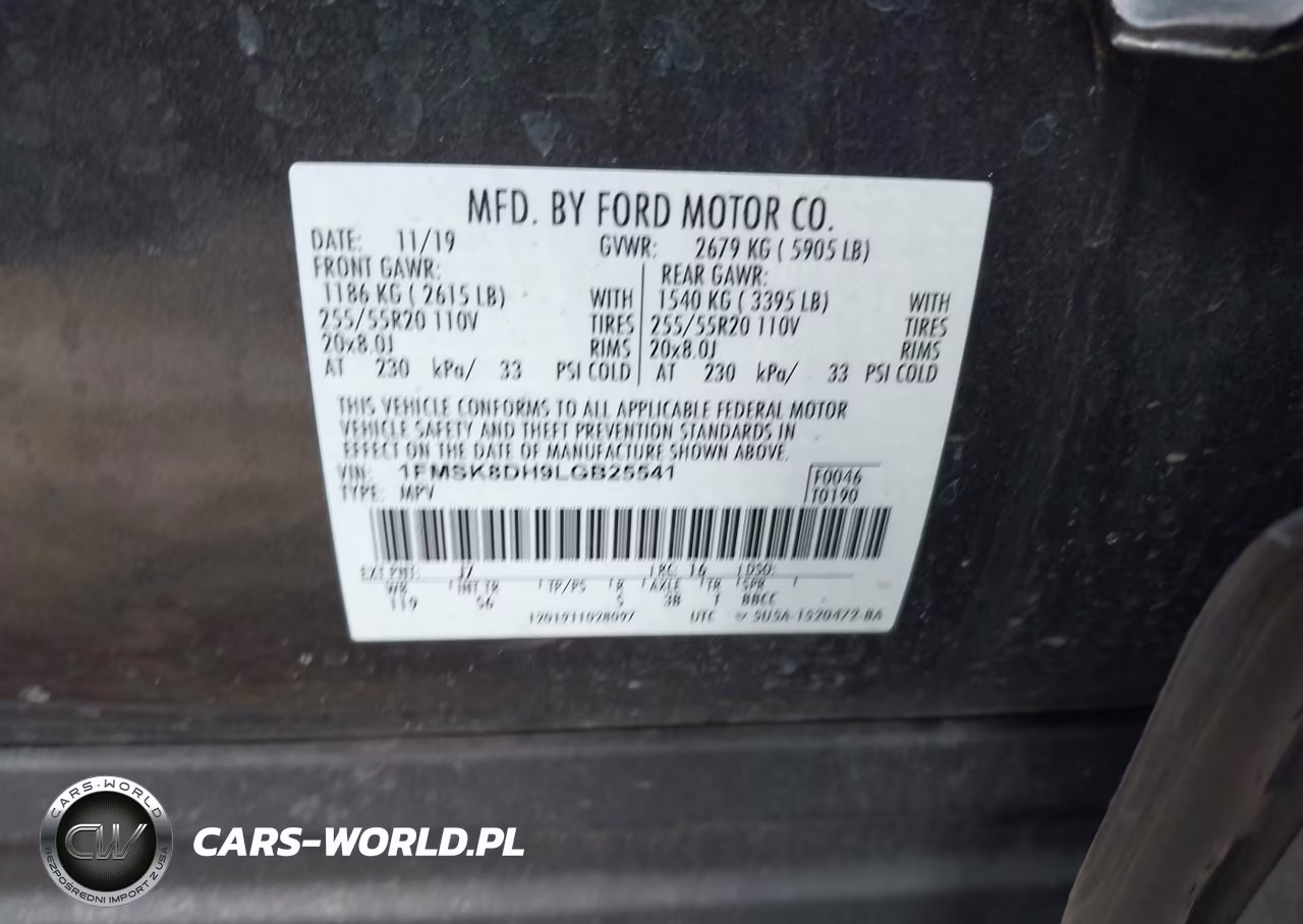 2020 Ford Explorer Xlt VIN:1FMSK8DH9LGB25541 - 9