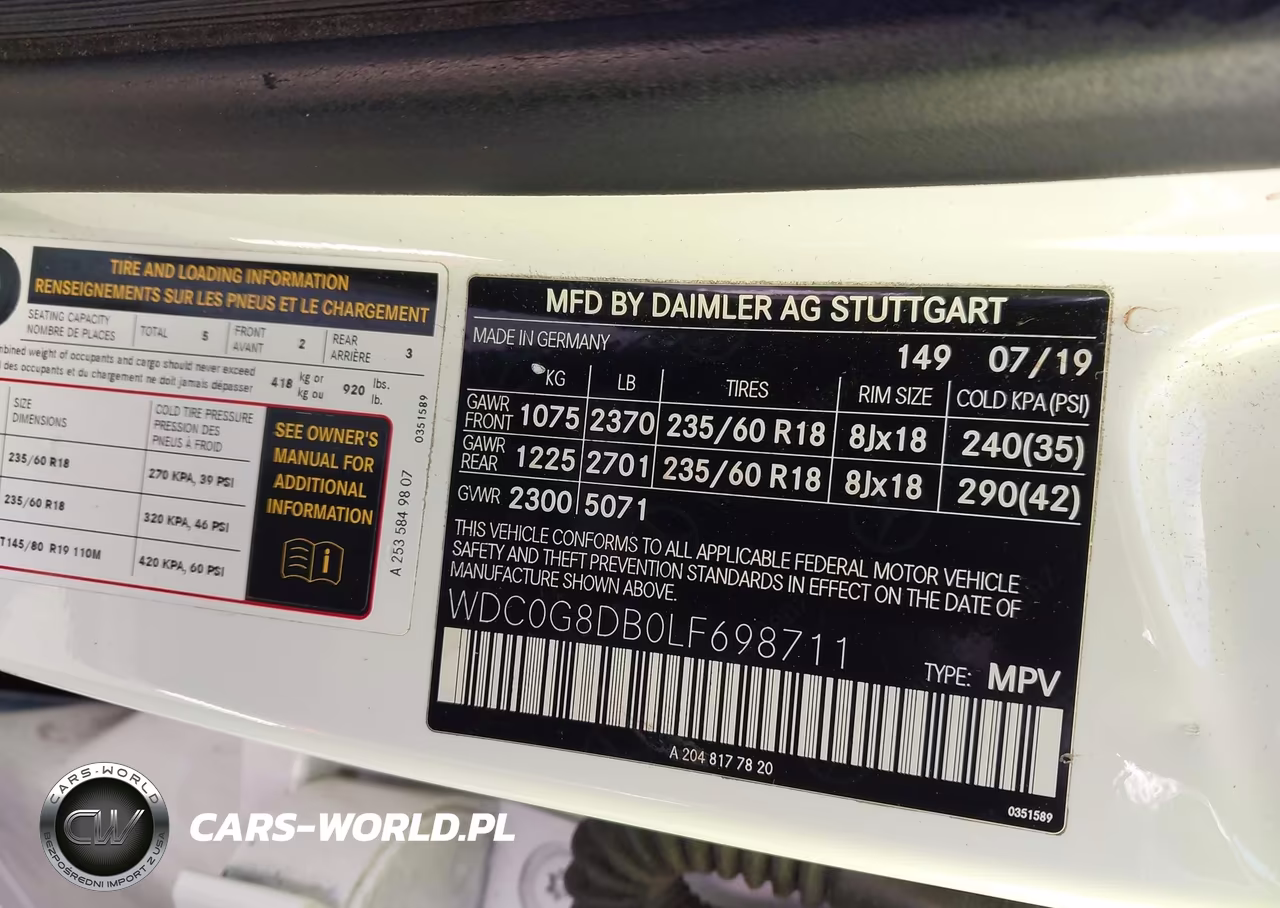 2020 Mercedes-Benz Glc 300 VIN:WDC0G8DB0LF698711 - 9
