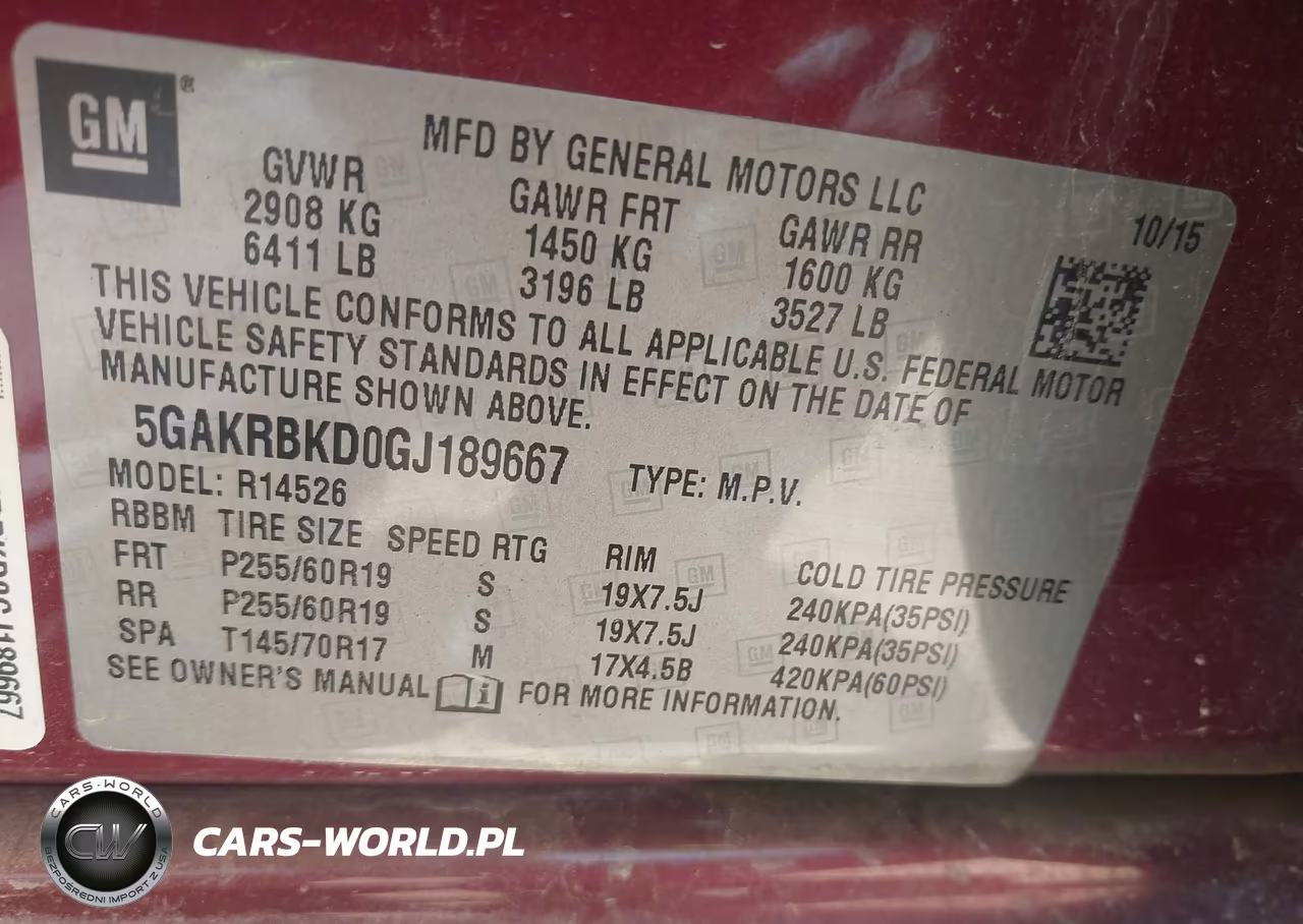 2016 Buick Enclave Leather VIN:5GAKRBKD0GJ189667 - 9