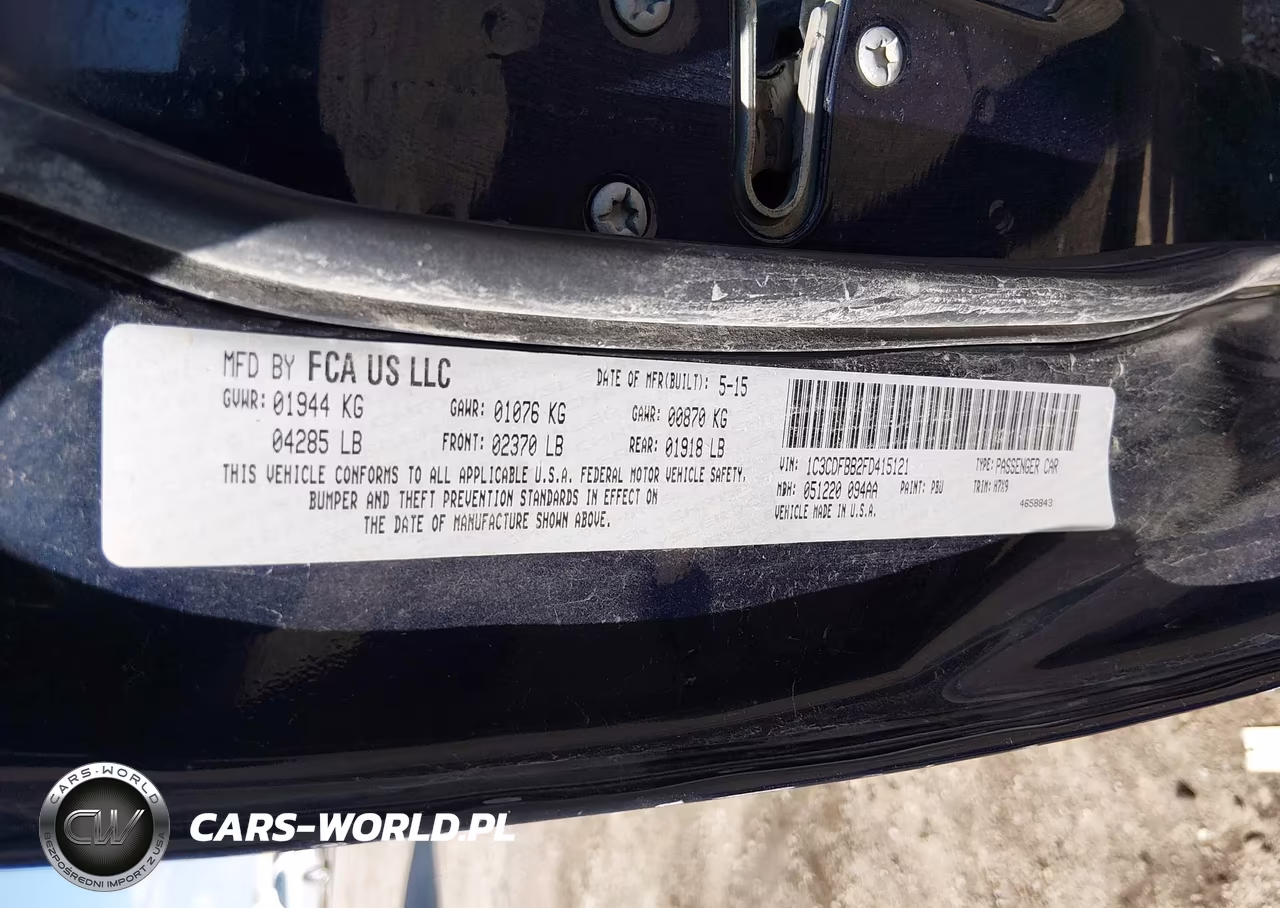 2015 Dodge Dart Sxt VIN:1C3CDFBB2FD415121 - 9