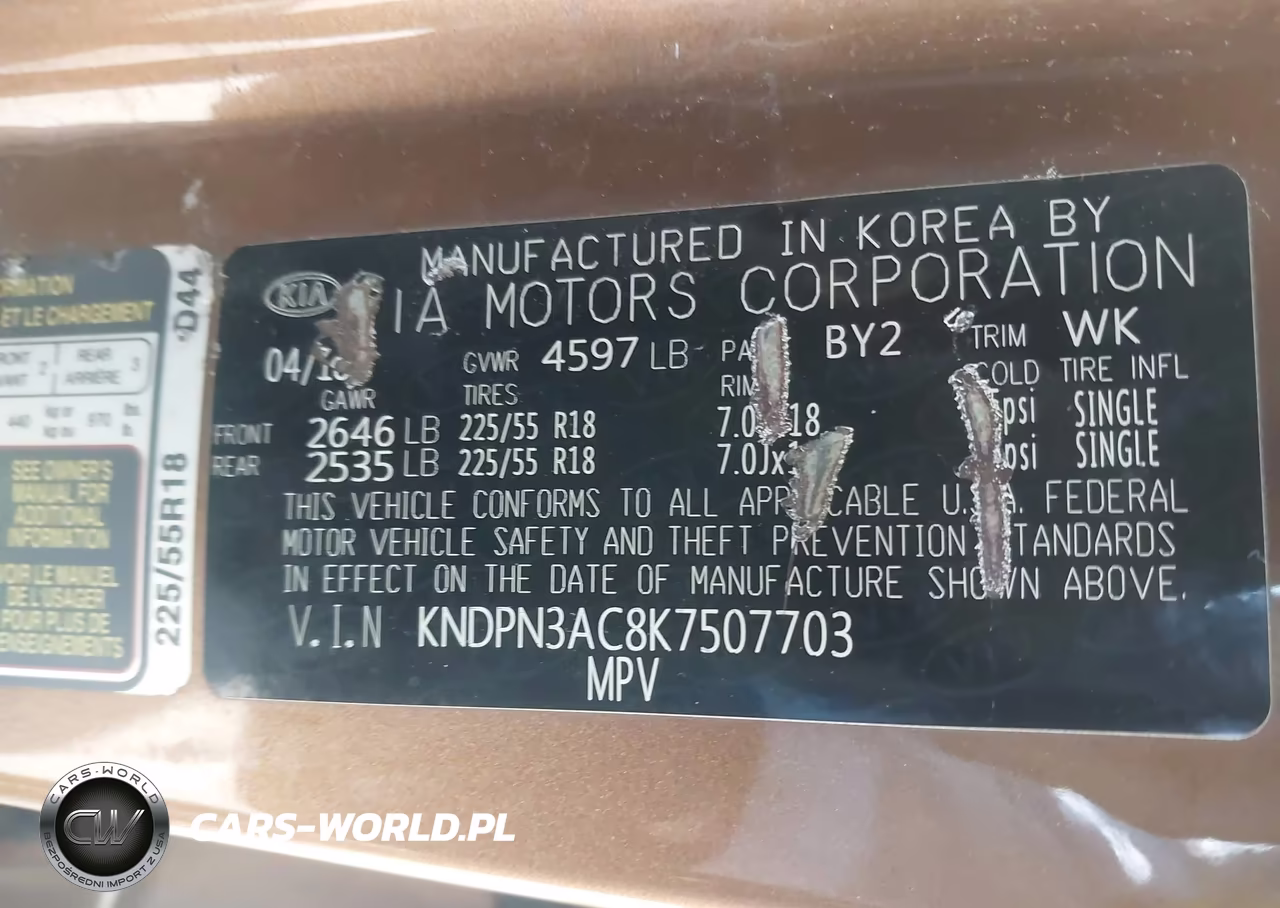 2019 Kia Sportage Ex VIN:KNDPN3AC8K7507703 - 9