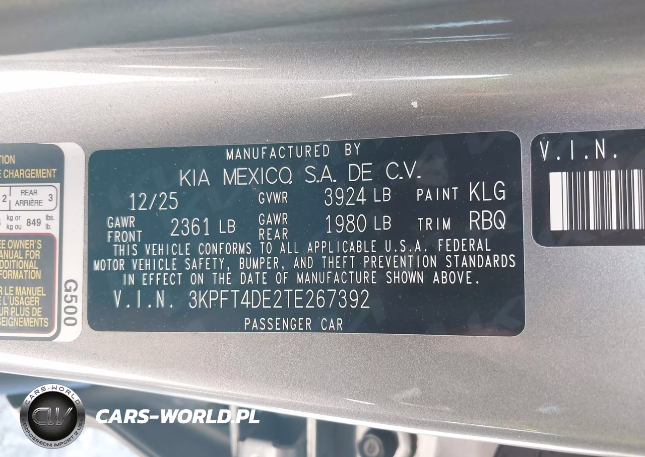 2026 Kia K4 Lxs VIN:3KPFT4DE2TE267392 - 9