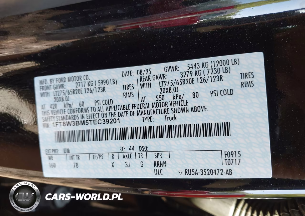 2026 Ford F-350 Platinum VIN:1FT8W3BM5TEC39201 - 8