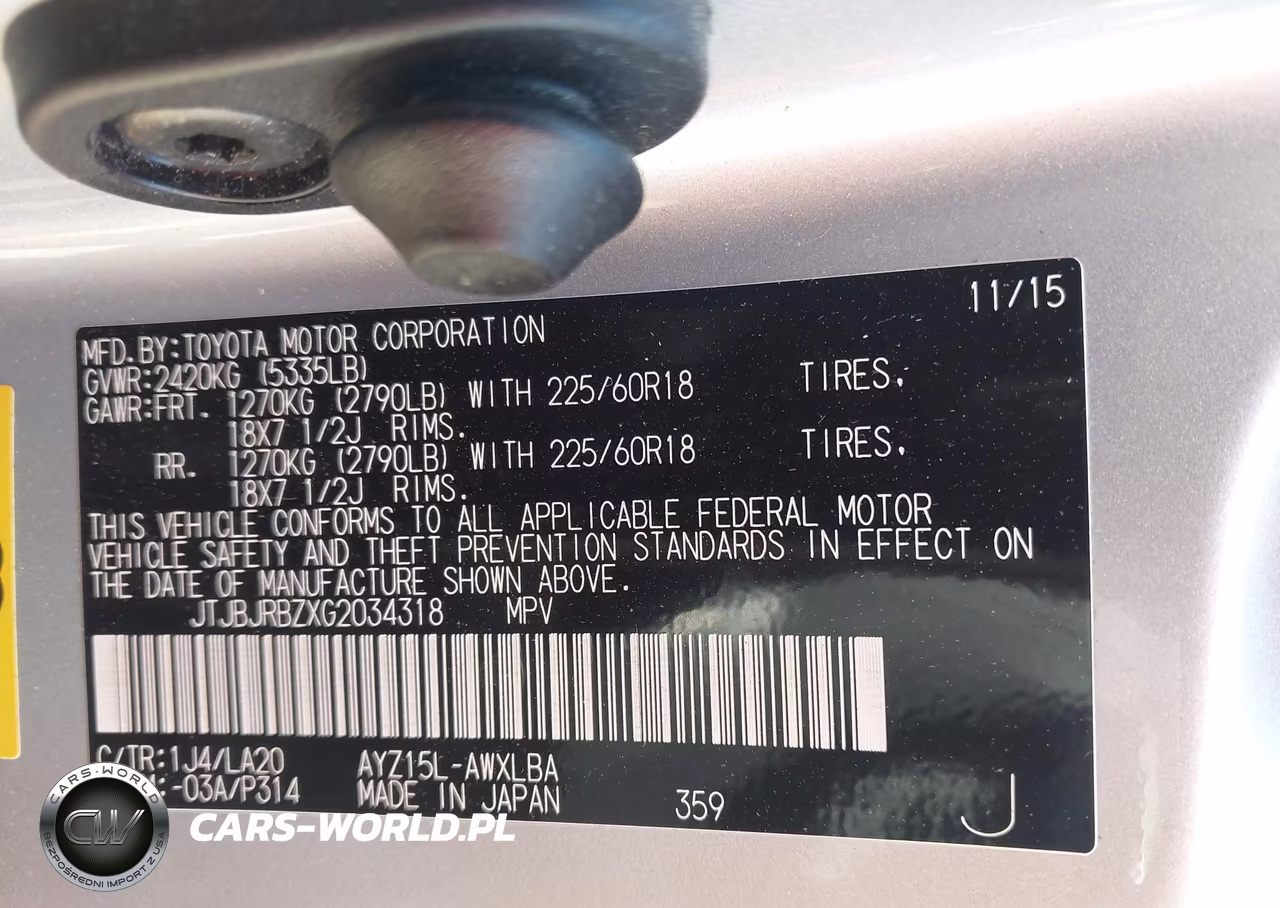 2016 Lexus Nx 300H VIN:JTJBJRBZXG2034318 - 9