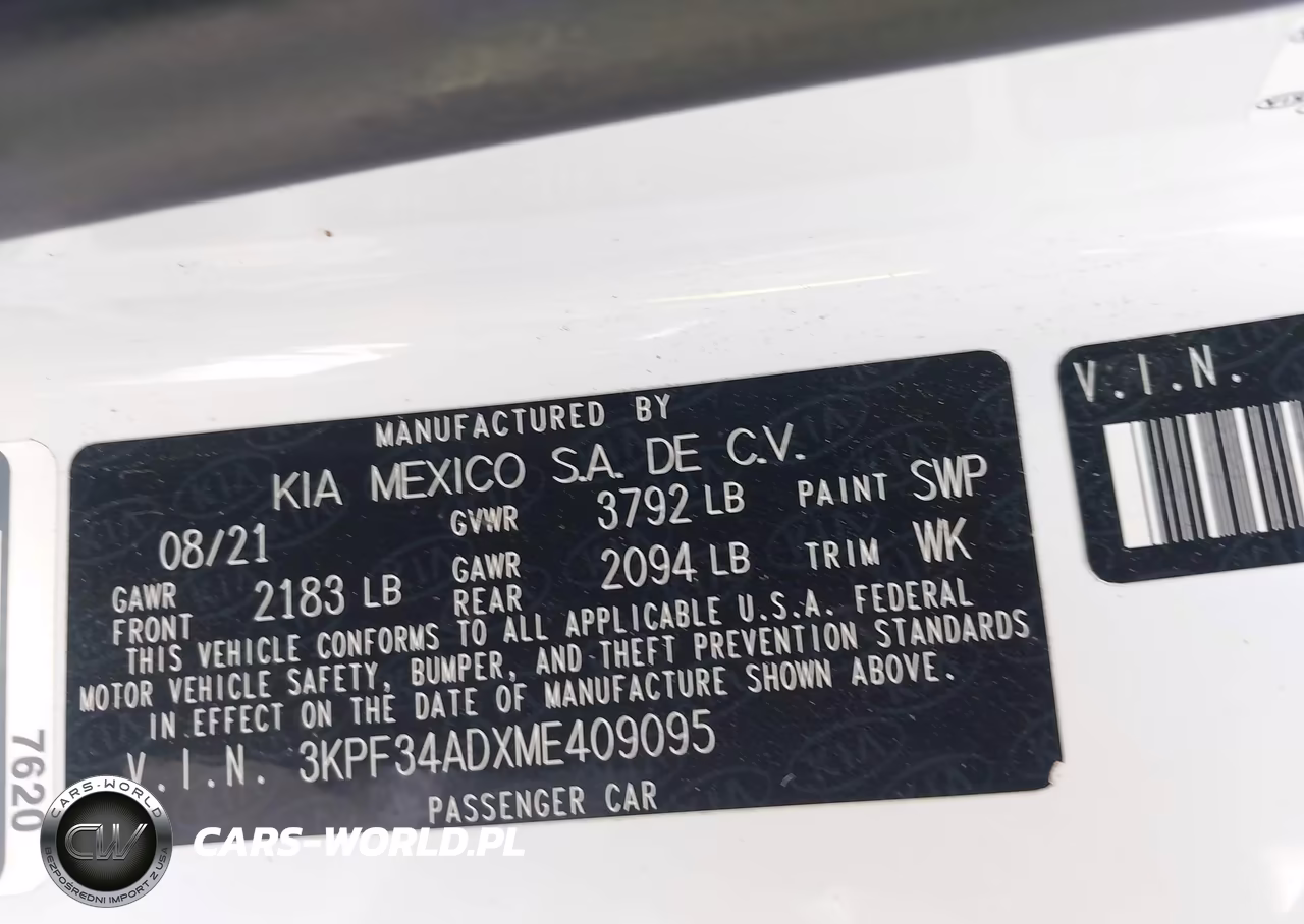 2021 Kia Forte Gt-Line VIN:3KPF34ADXME409095 - 9