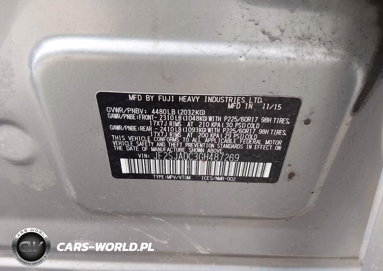 2016 Subaru Forester 2.5I Premium VIN:JF2SJADC3GH487269 - 9