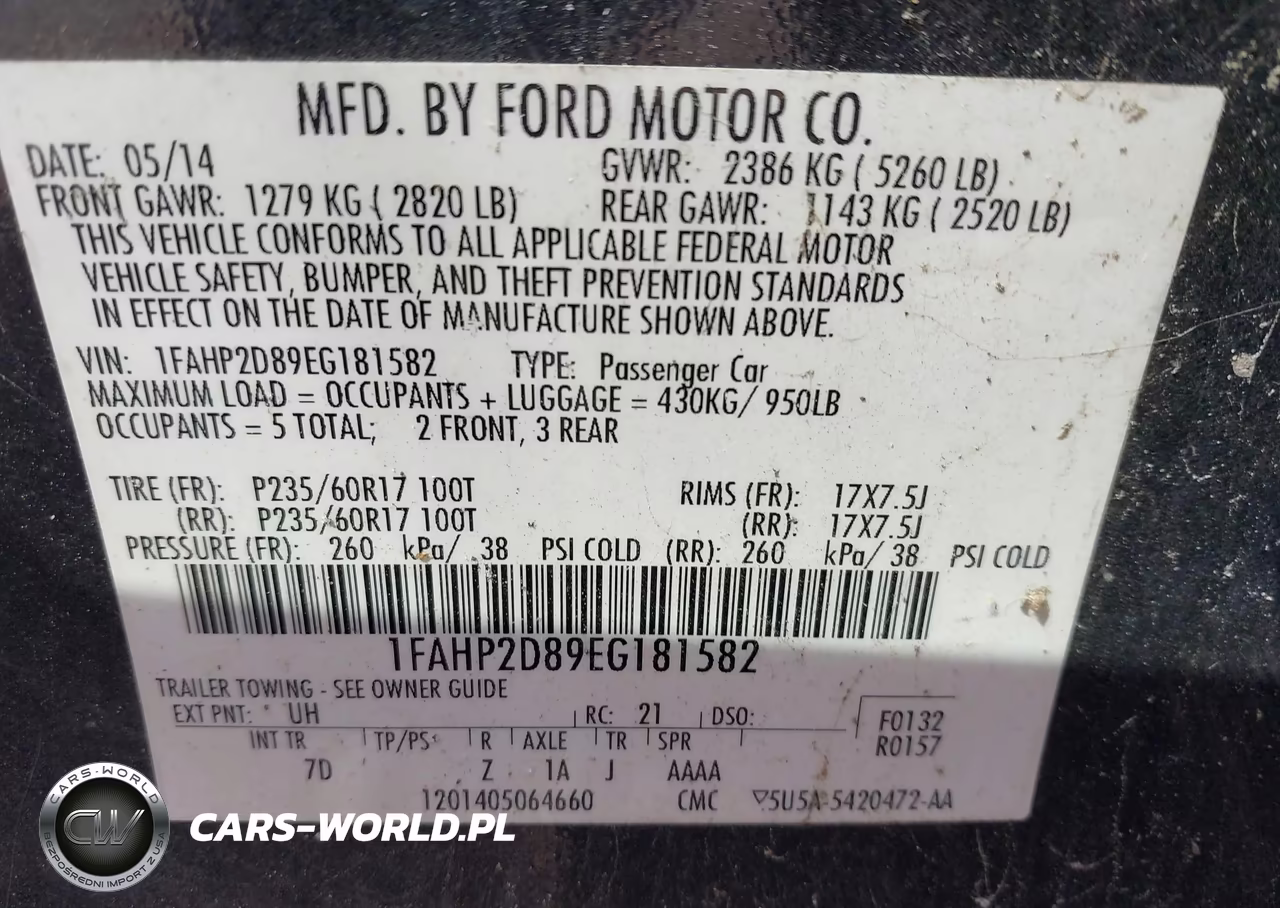 2014 Ford Taurus Se VIN:1FAHP2D89EG181582 - 9