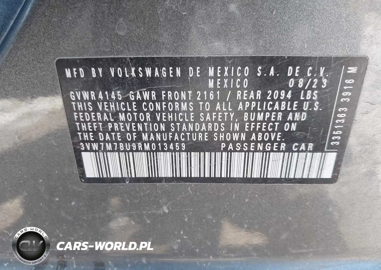 2024 Volkswagen Jetta 1.5T Se VIN:3VW7M7BU9RM013459 - 9