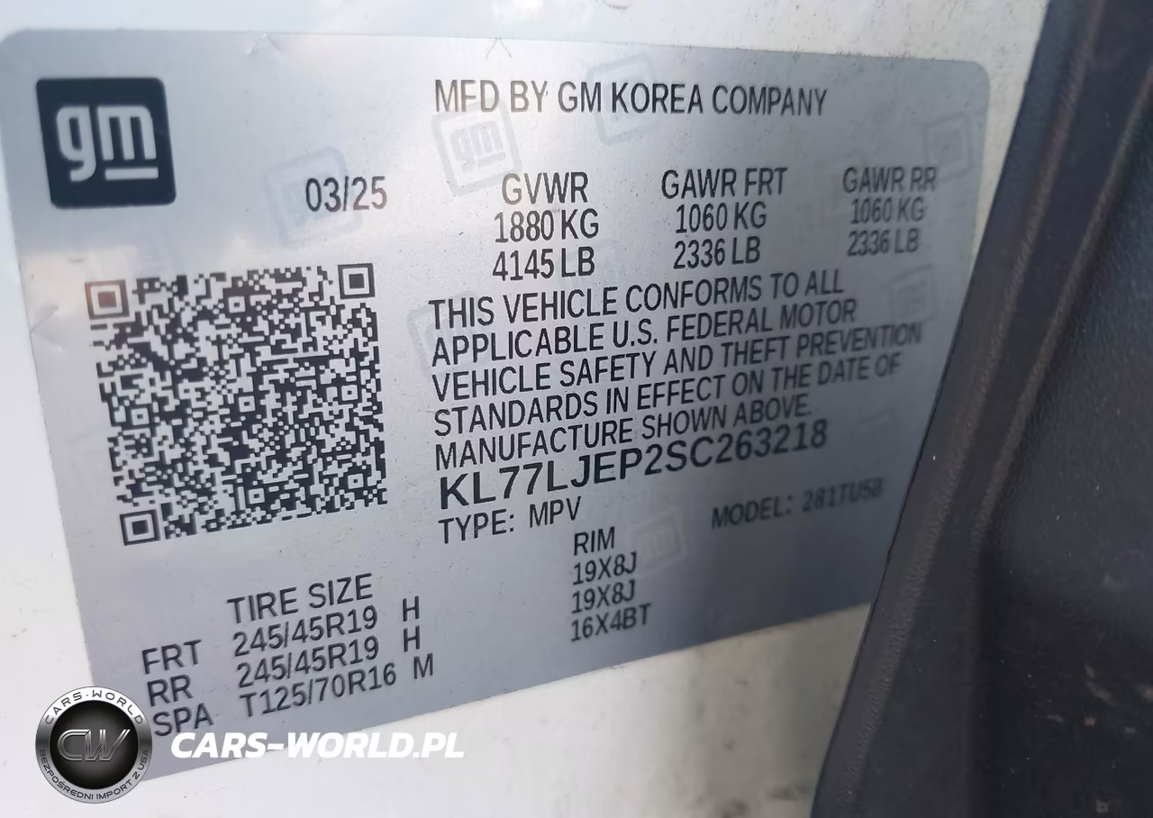 2025 Chevrolet Trax Fwd 2Rs VIN:KL77LJEP2SC263218 - 9